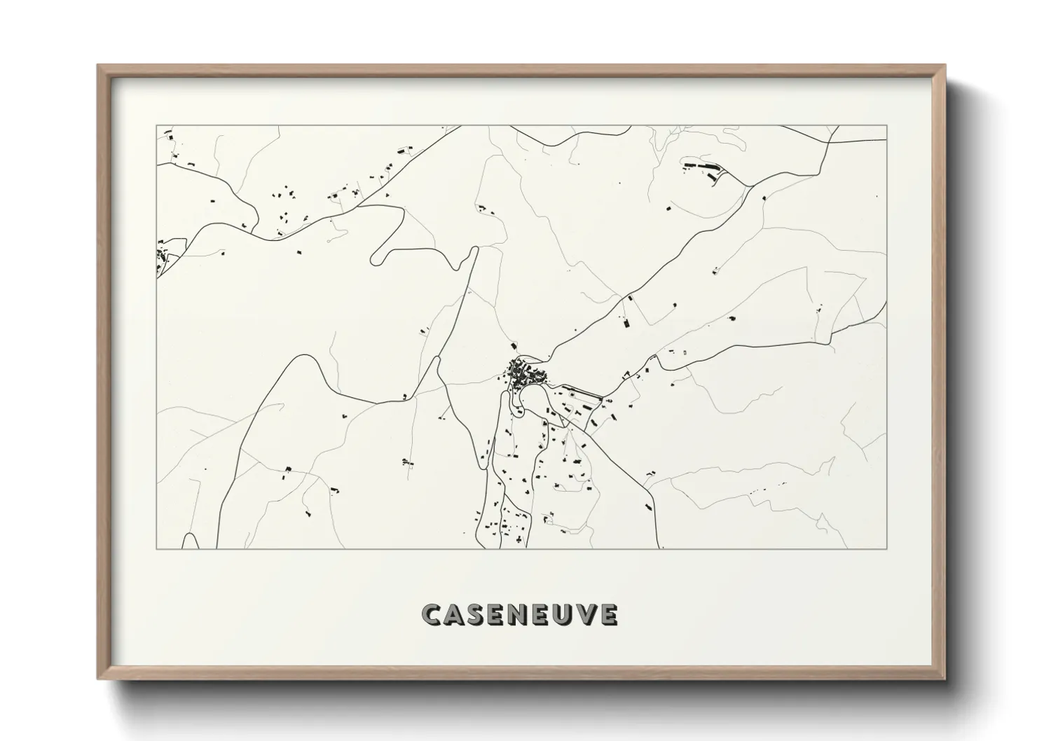 Une affiche de carte sur Caseneuve