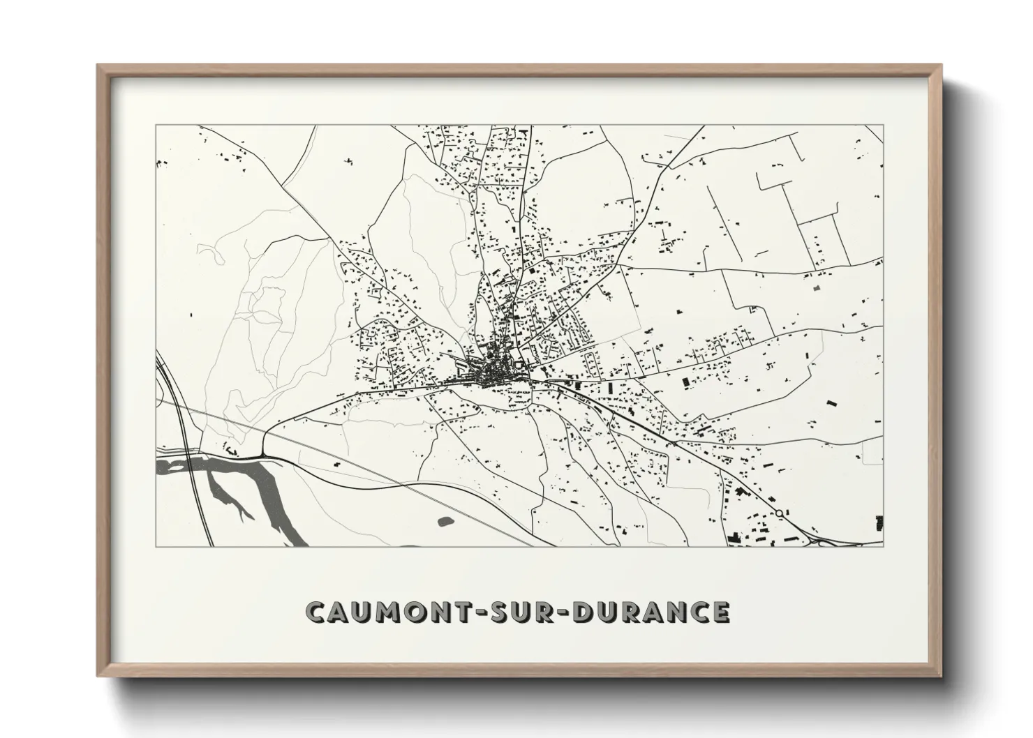 Une affiche de carte sur Caumont-sur-Durance