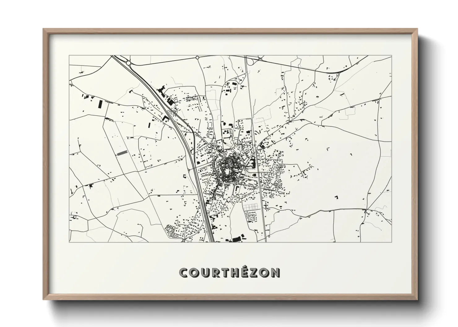 Une affiche de carte sur Courthézon