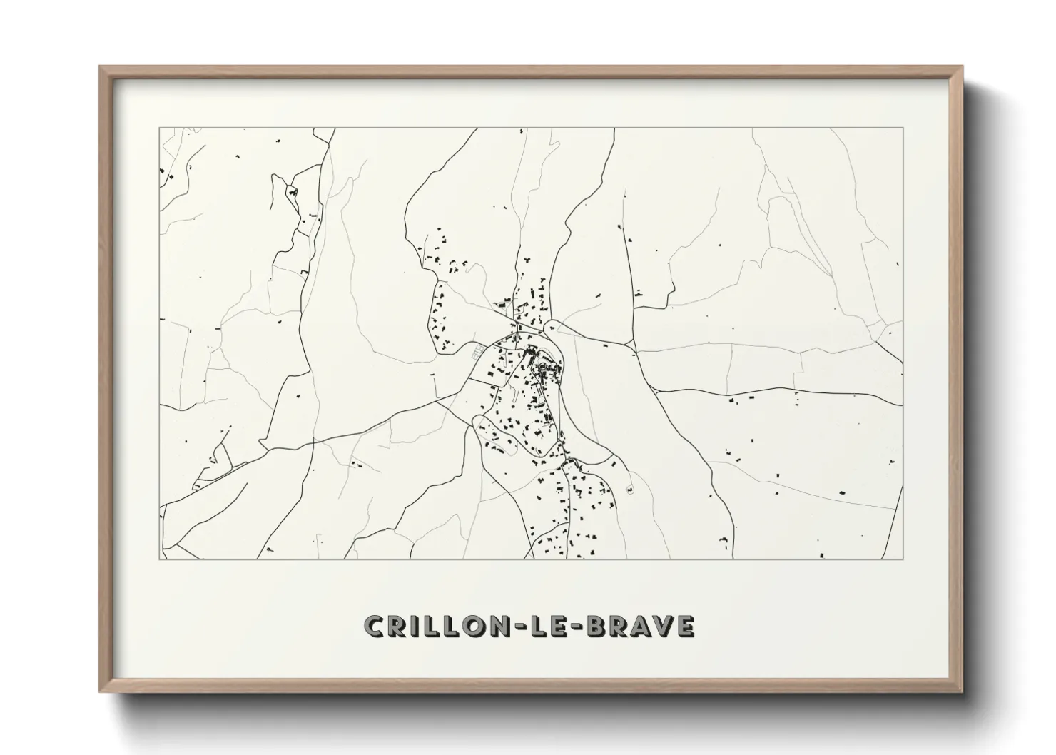 Une affiche de carte sur Crillon-le-Brave