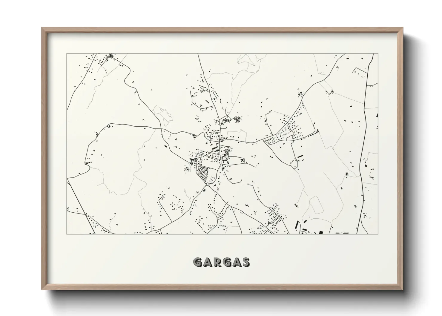 Une affiche de carte sur Gargas
