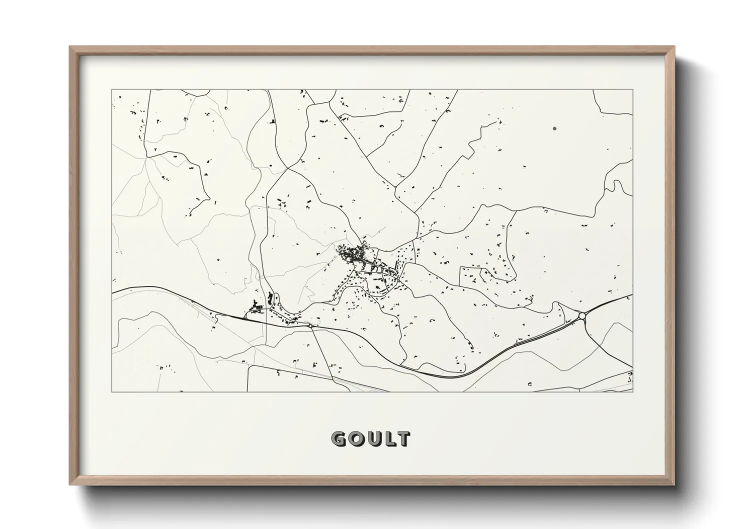 Une affiche de carte sur Goult