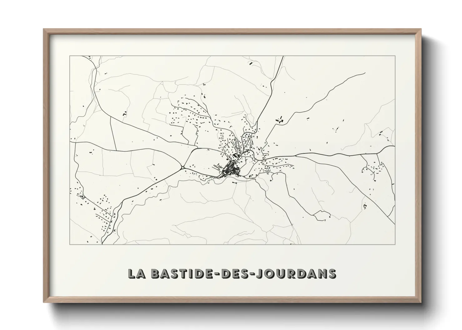 Une affiche de carte sur La Bastide-des-Jourdans