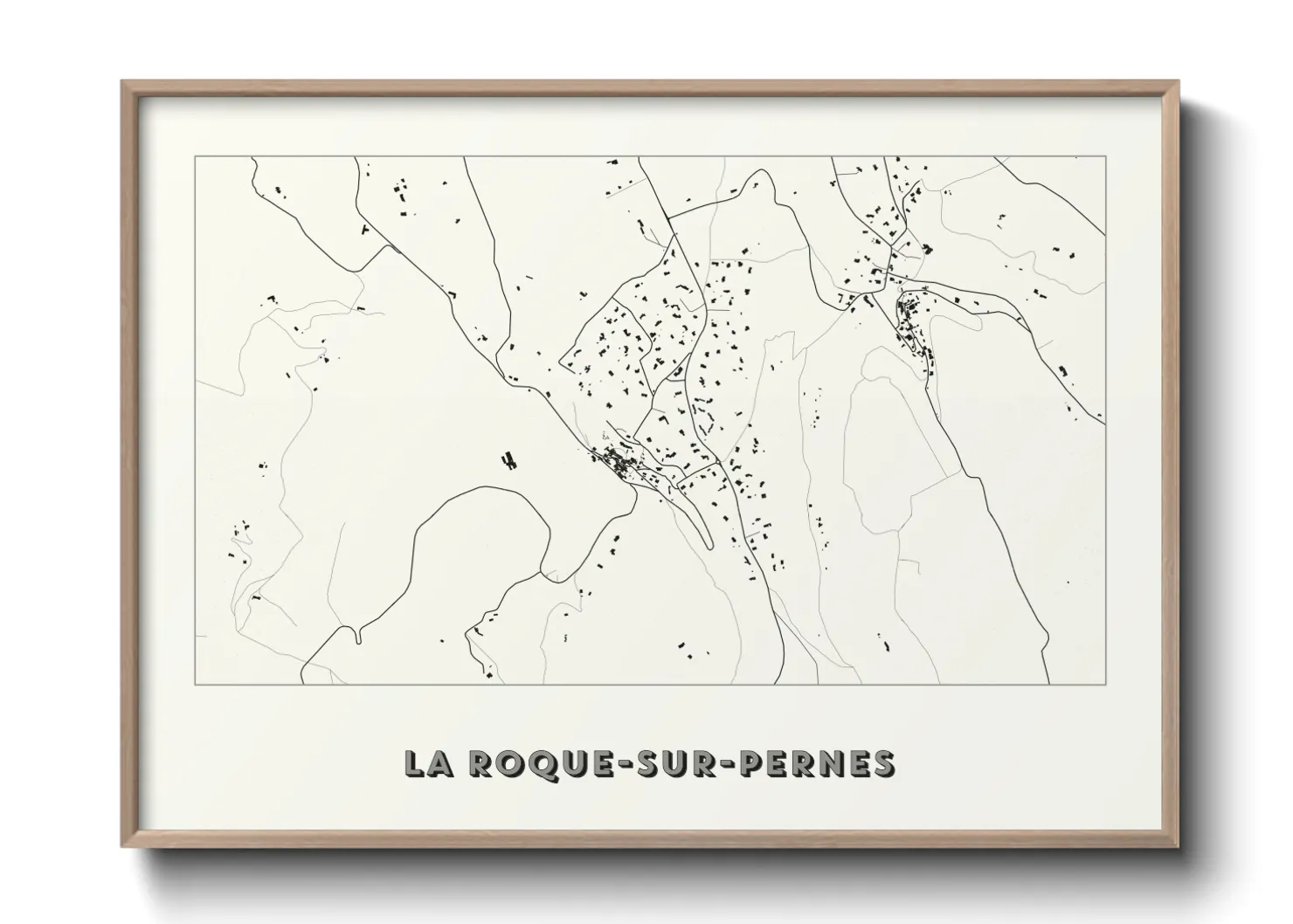 Une affiche de carte sur La Roque-sur-Pernes