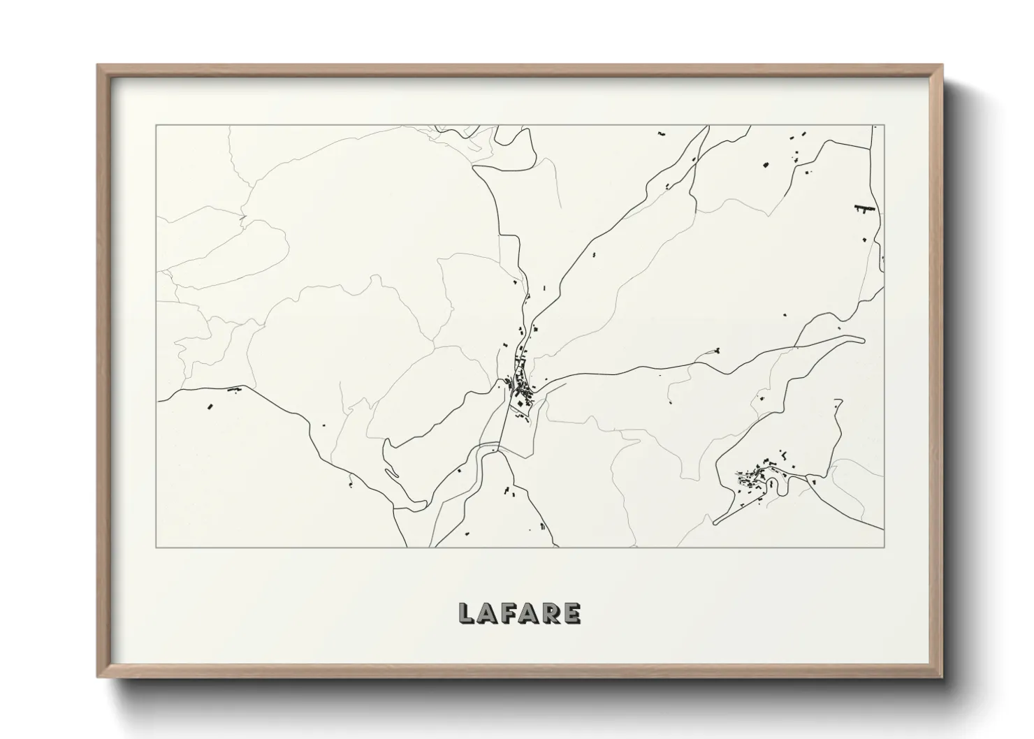 Une affiche de carte sur Lafare