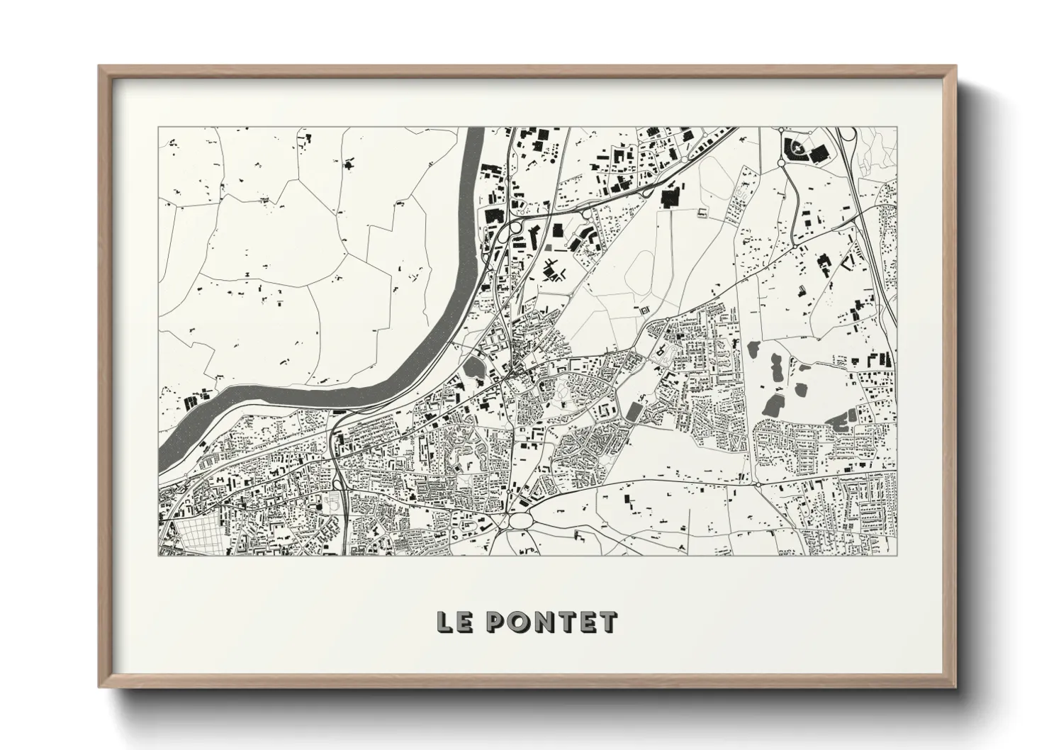 Une affiche de carte sur Le Pontet