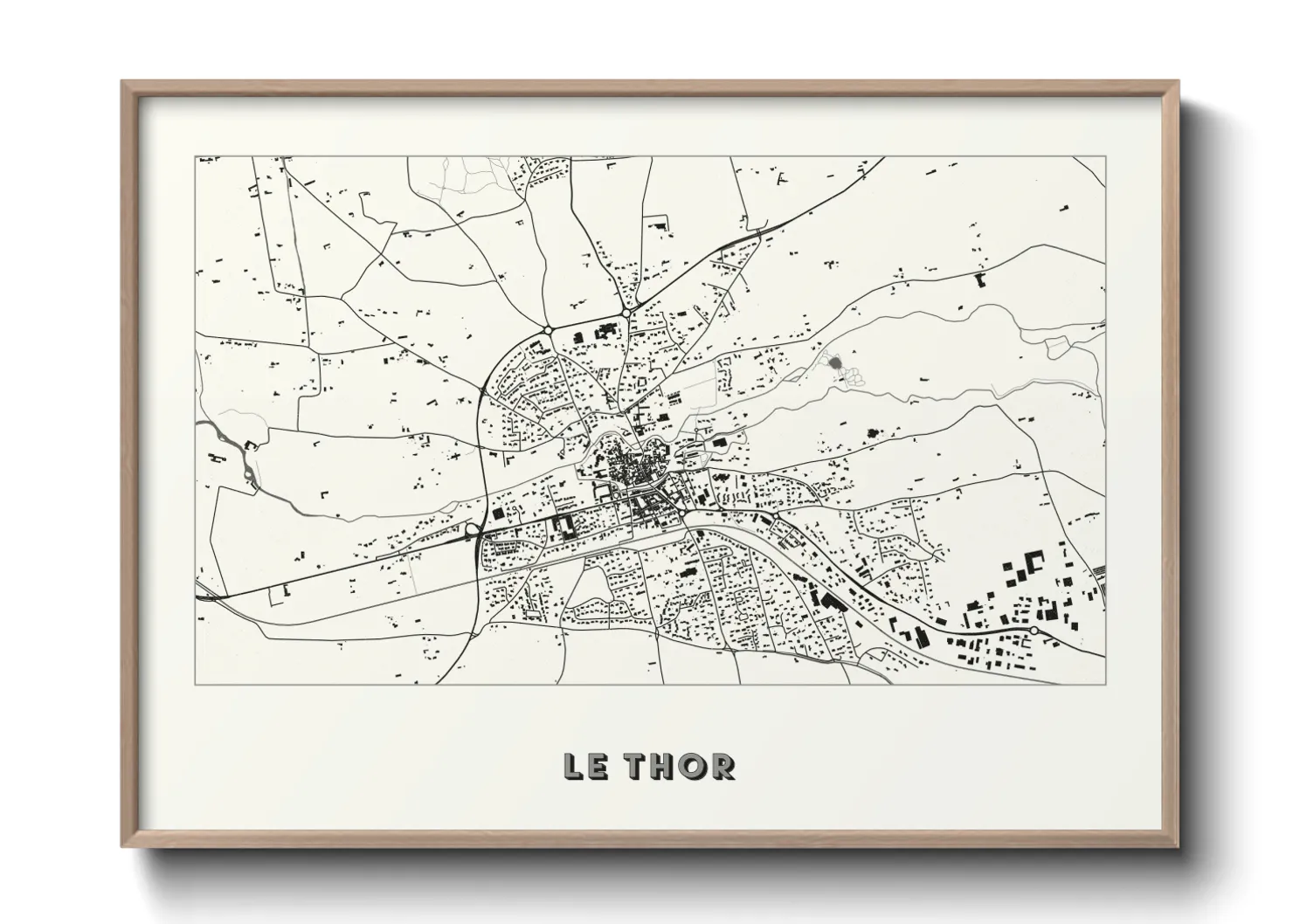 Une affiche de carte sur Le Thor