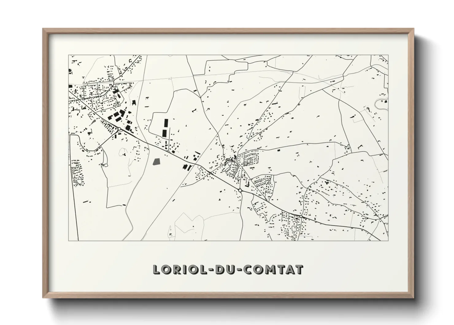 Une affiche de carte sur Loriol-du-Comtat