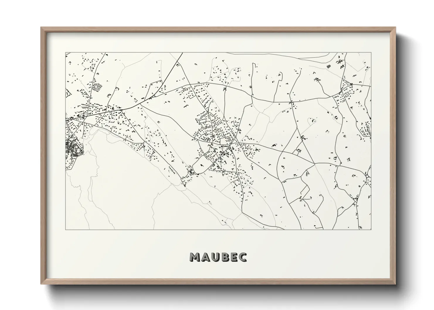 Une affiche de carte sur Maubec