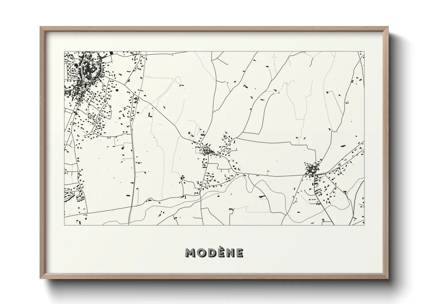 Une affiche de carte sur Modène