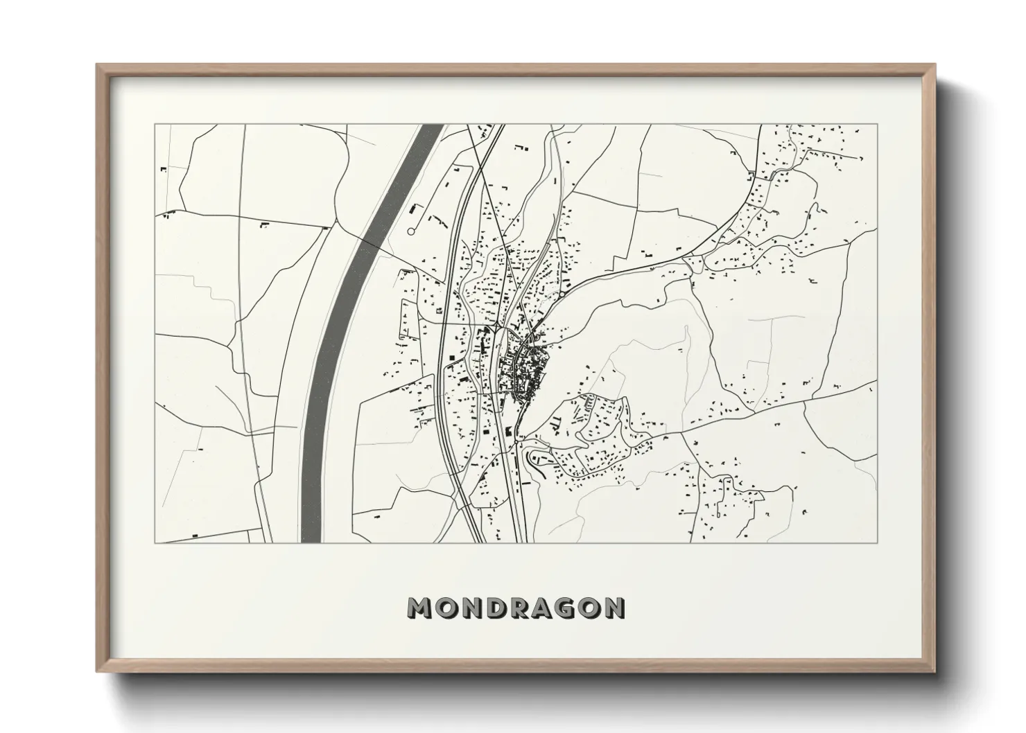 Une affiche de carte sur Mondragon