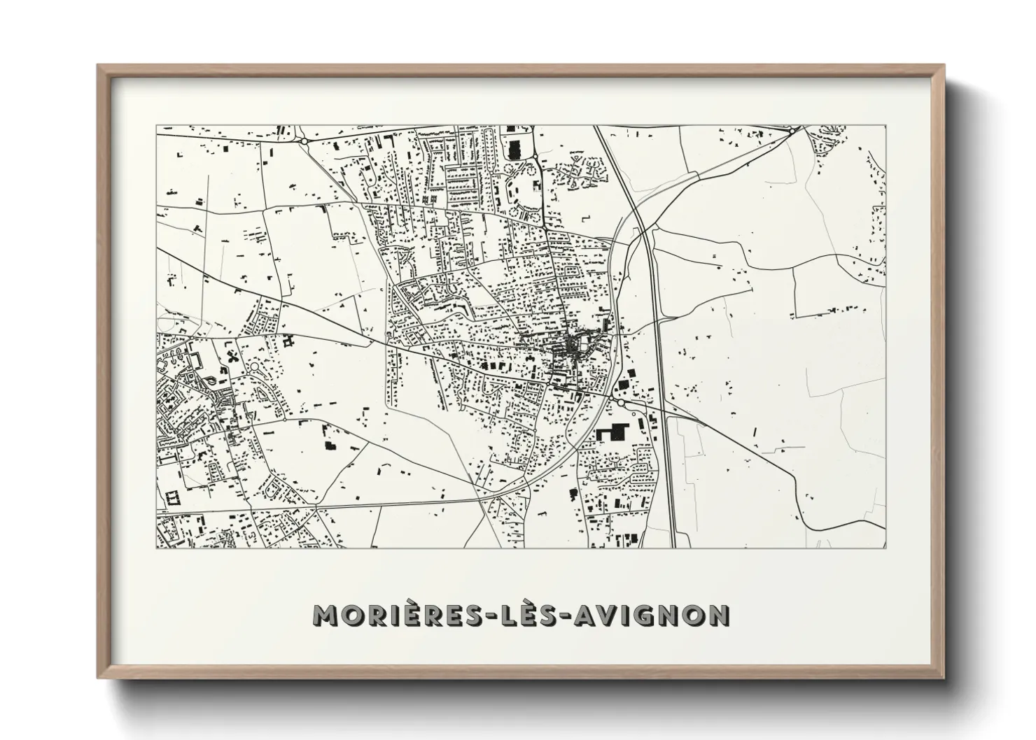 Une affiche de carte sur Morières-lès-Avignon