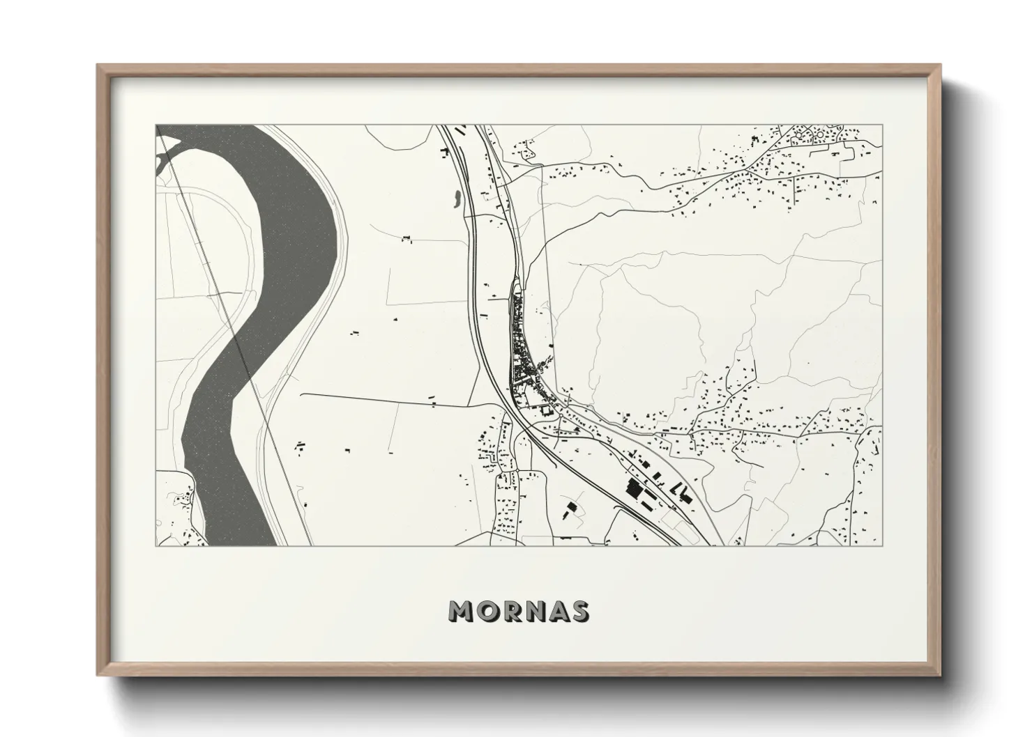 Une affiche de carte sur Mornas