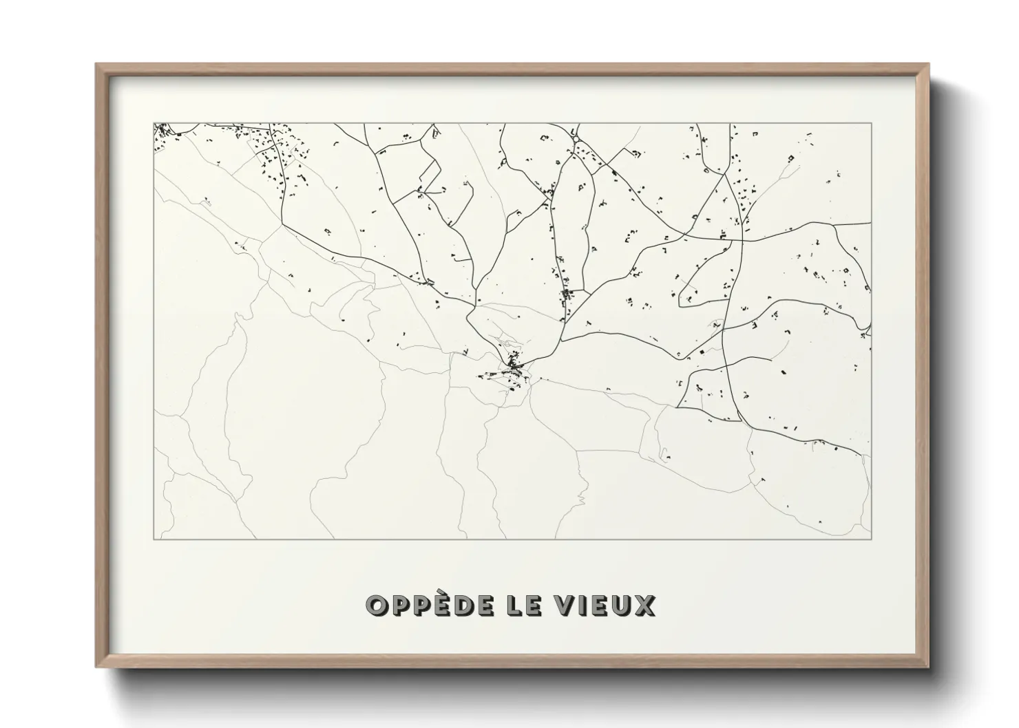 Une affiche de carte sur Oppède le Vieux