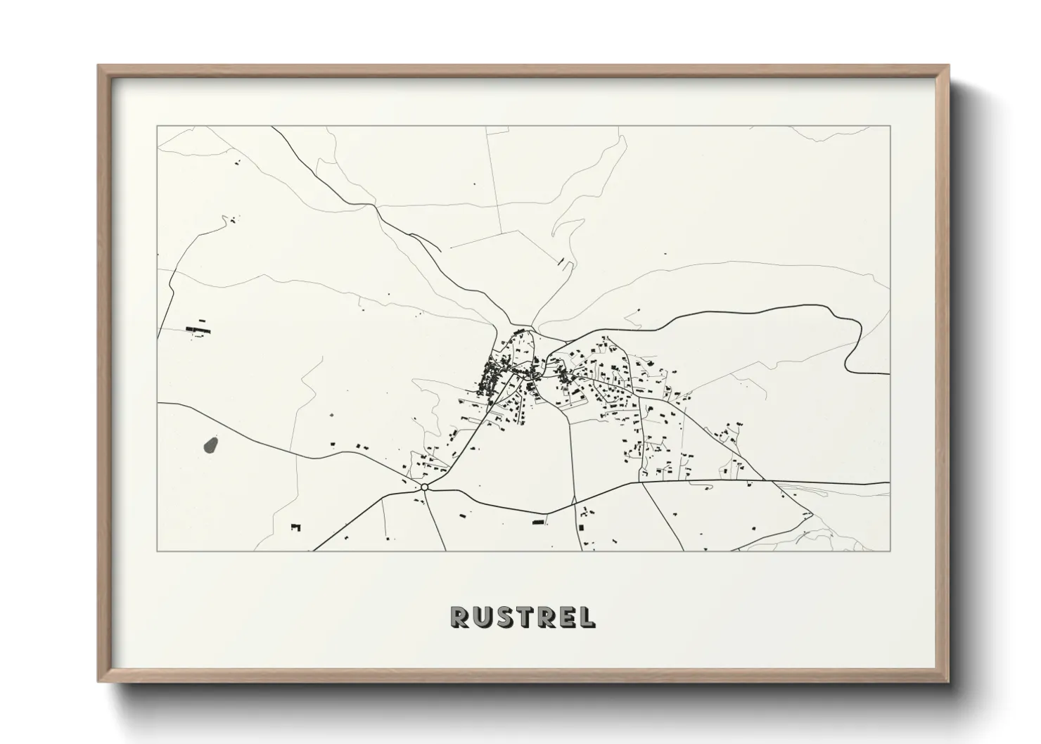 Une affiche de carte sur Rustrel