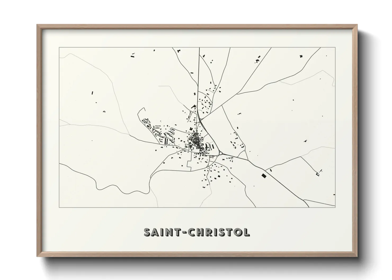 Une affiche de carte sur Saint-Christol