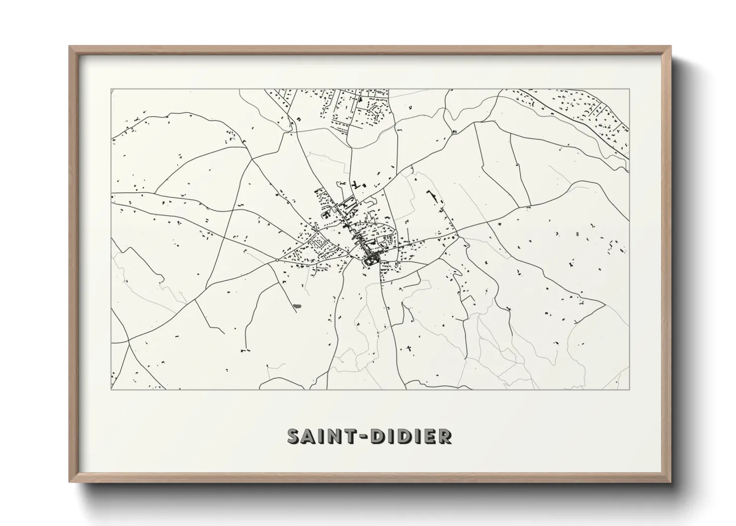 Une affiche de carte sur Saint-Didier
