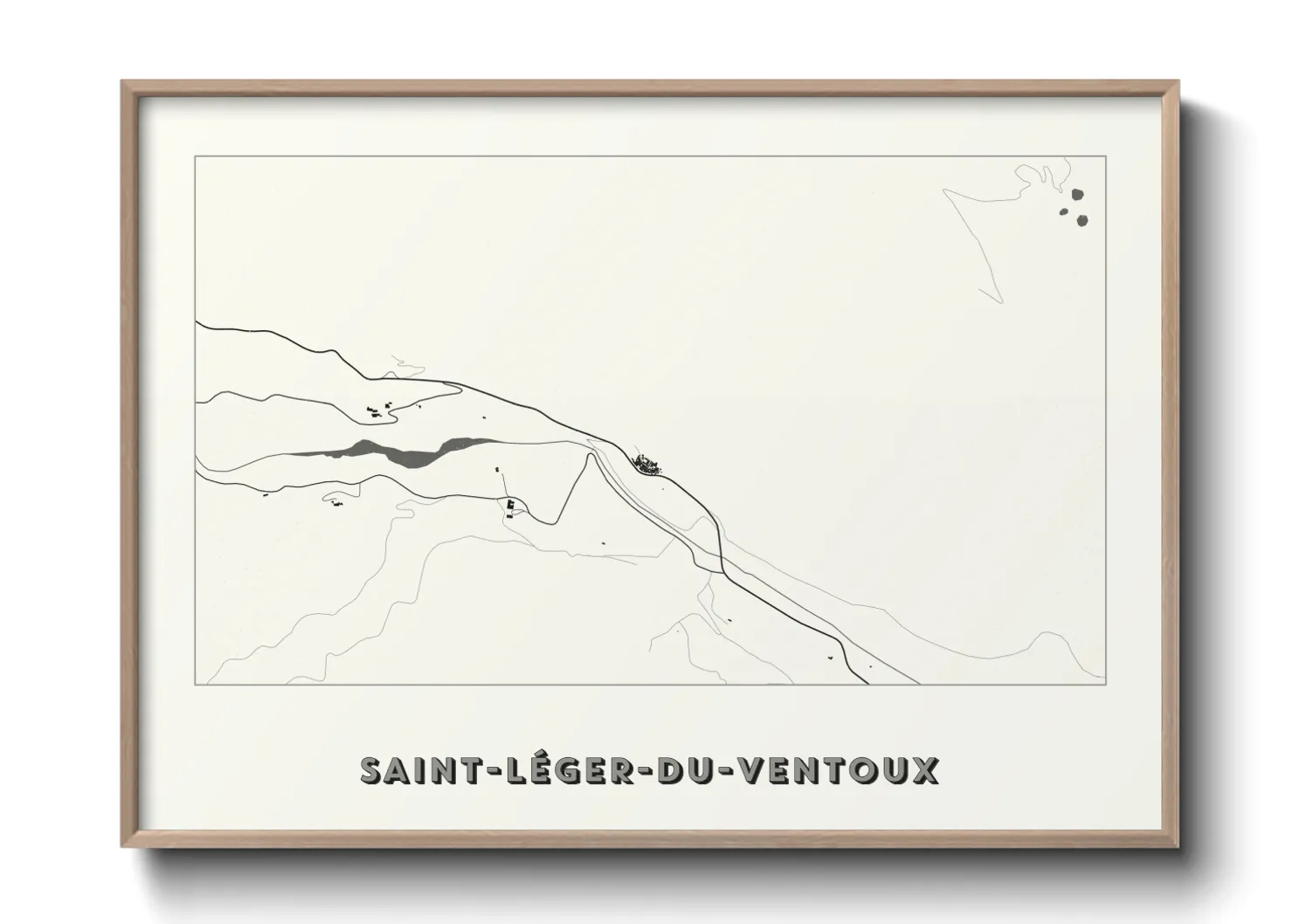 Une affiche de carte sur Saint-Léger-du-Ventoux