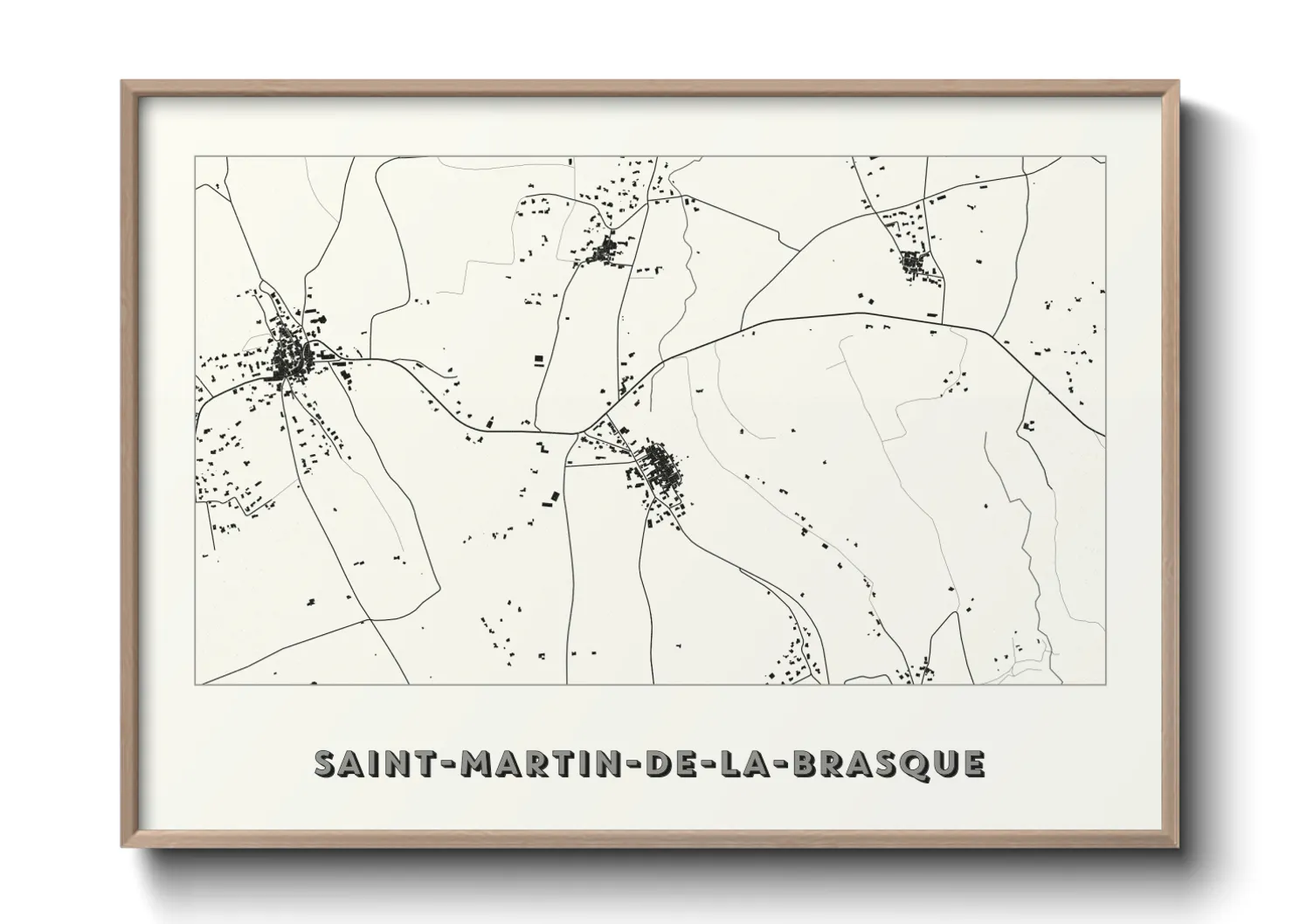 Une affiche de carte sur Saint-Martin-de-la-Brasque
