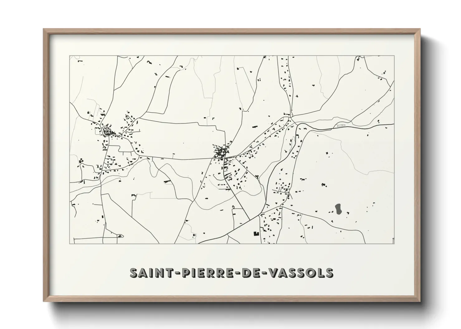 Une affiche de carte sur Saint-Pierre-de-Vassols