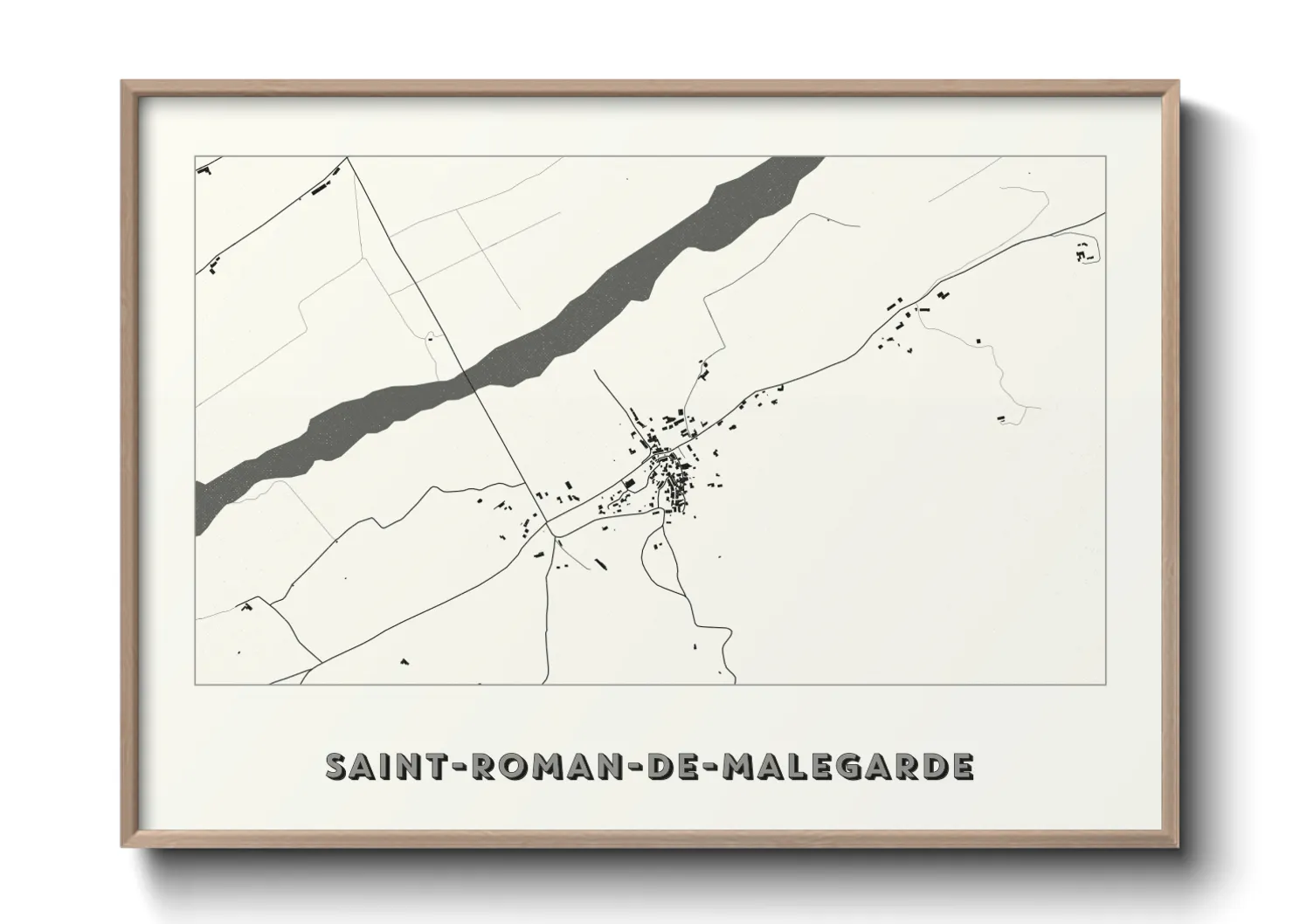 Une affiche de carte sur Saint-Roman-de-Malegarde