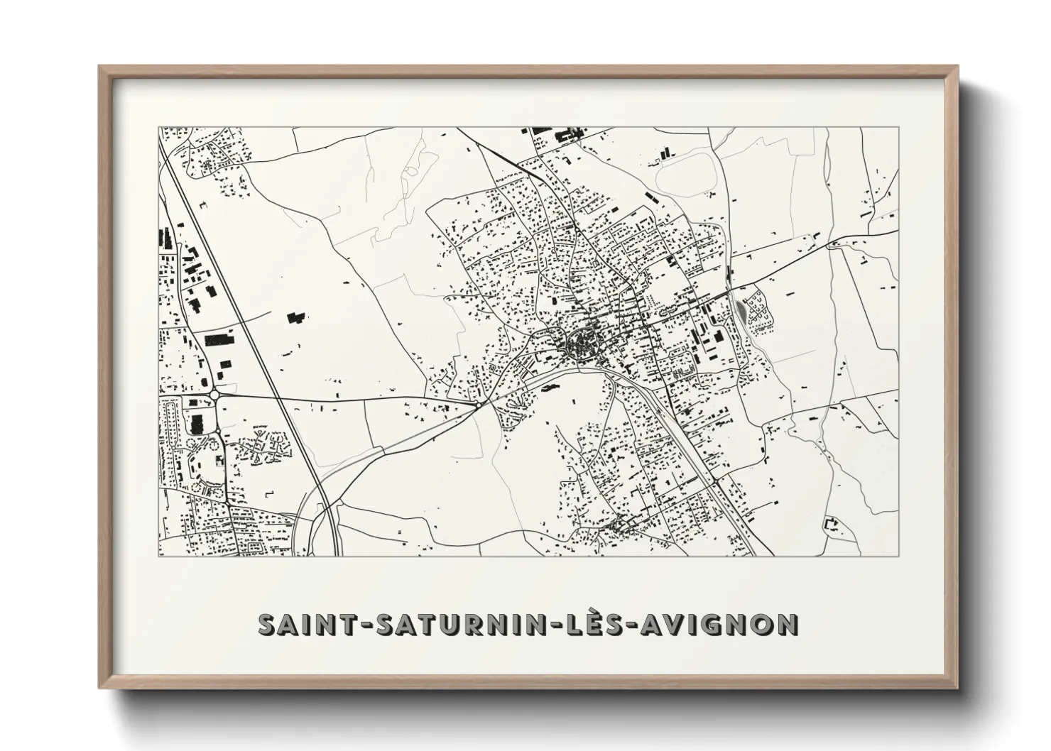 Une affiche de carte sur Saint-Saturnin-lès-Avignon