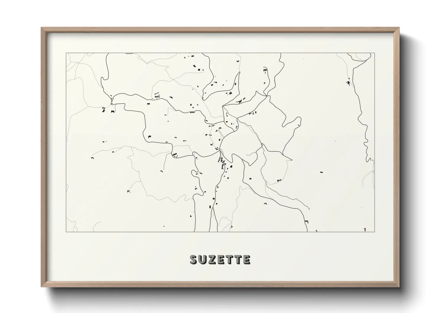 Une affiche de carte sur Suzette