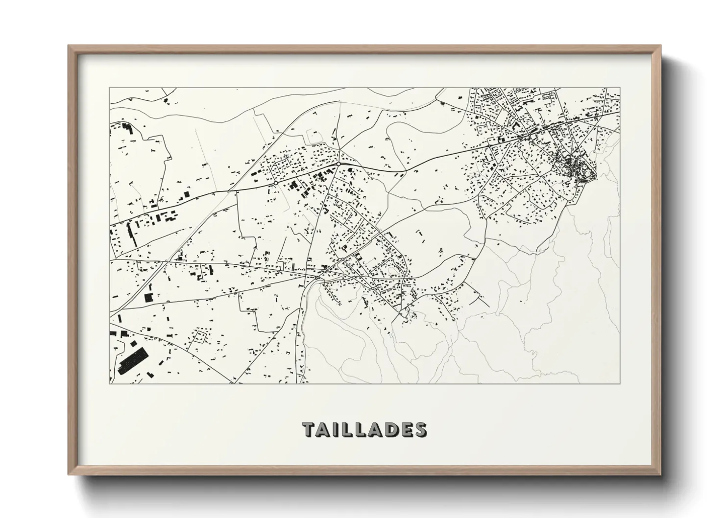 Une affiche de carte sur Taillades