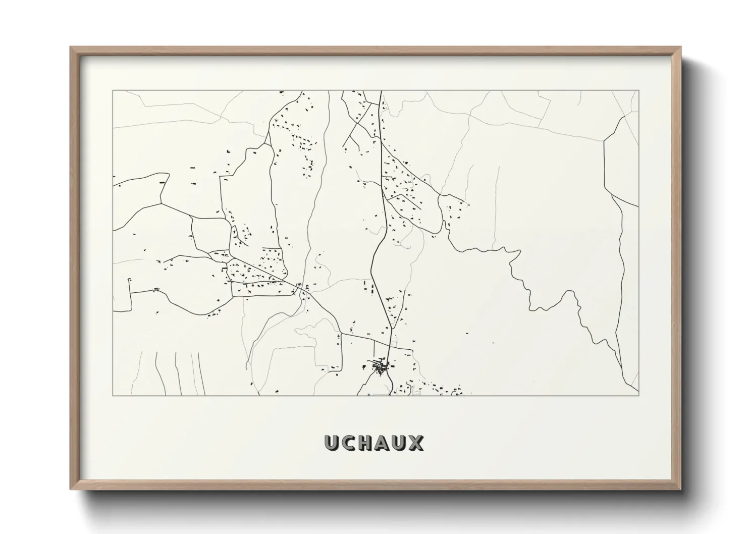 Une affiche de carte sur Uchaux