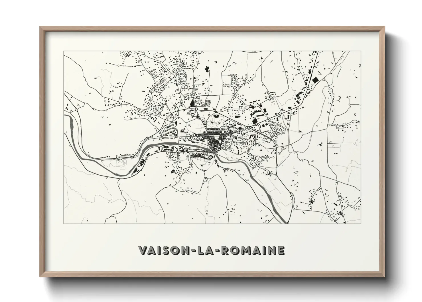 Une affiche de carte sur Vaison-la-Romaine