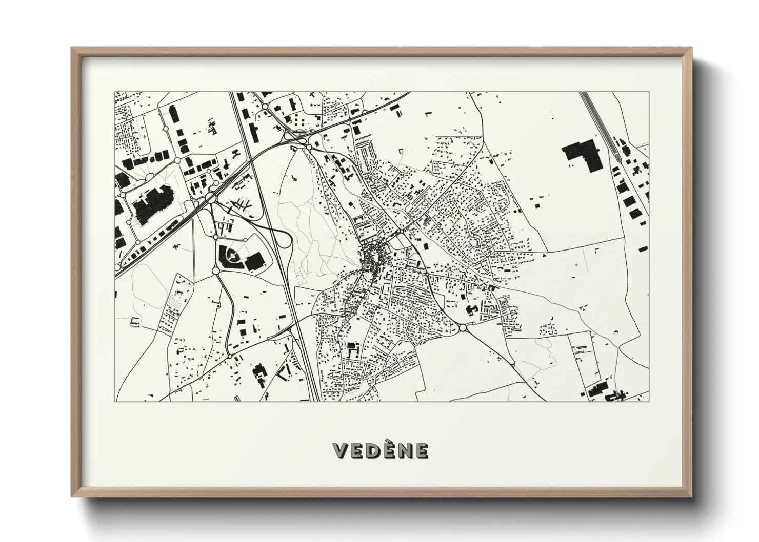 Une affiche de carte sur Vedène