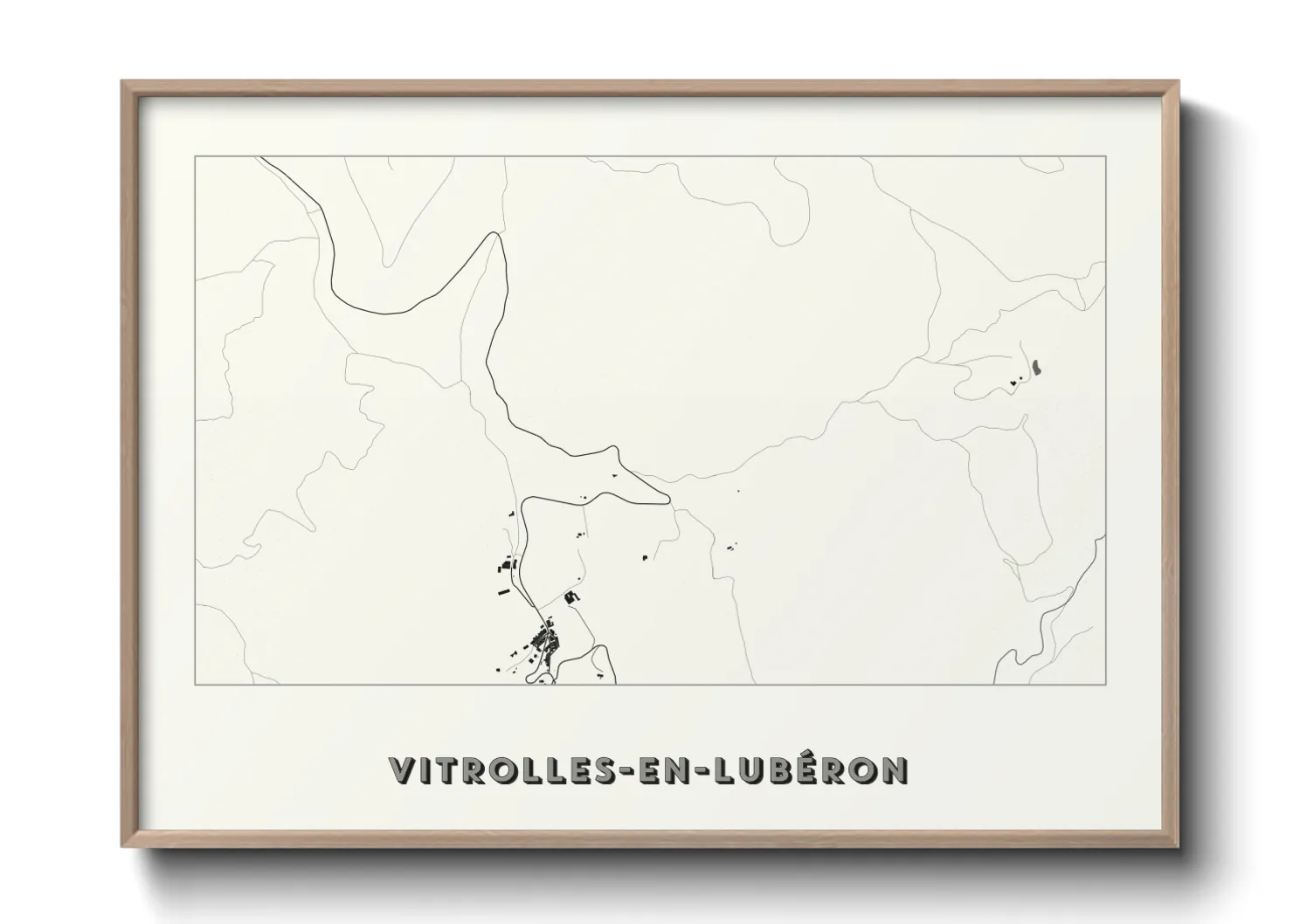 Une affiche de carte sur Vitrolles-en-Lubéron