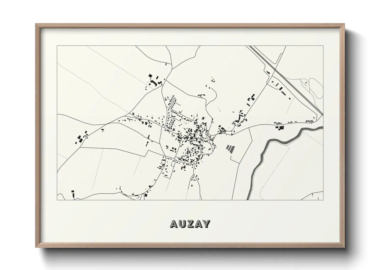 Une affiche de carte sur Auzay