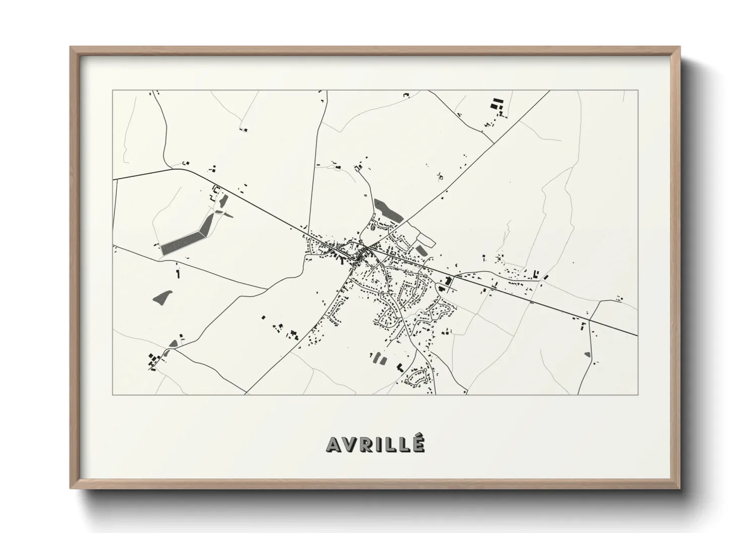 Une affiche de carte sur Avrillé