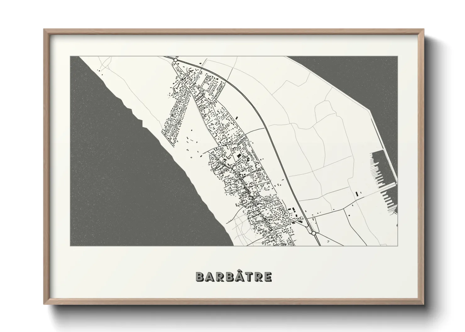 Une affiche de carte sur Barbâtre
