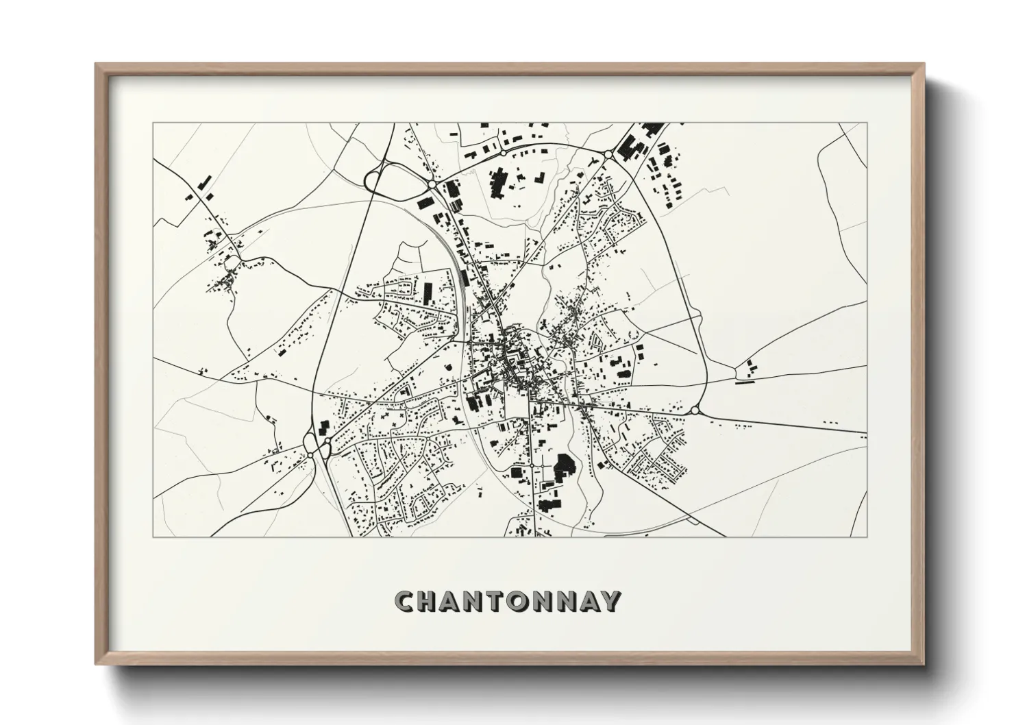 Une affiche de carte sur Chantonnay