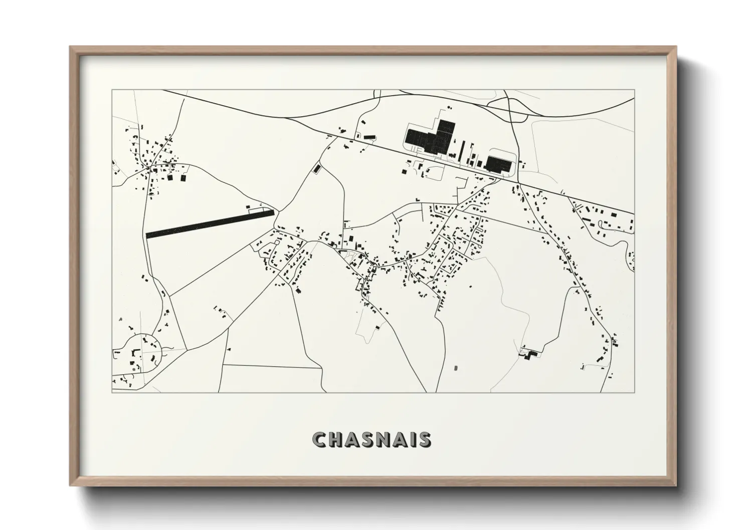 Une affiche de carte sur Chasnais