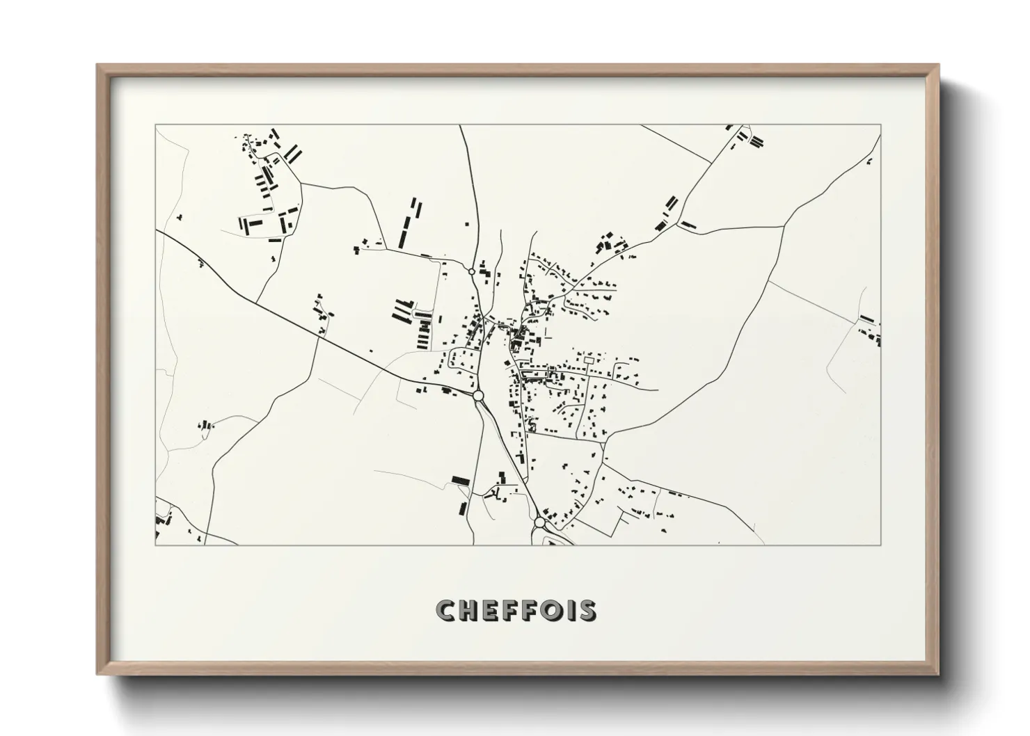 Une affiche de carte sur Cheffois