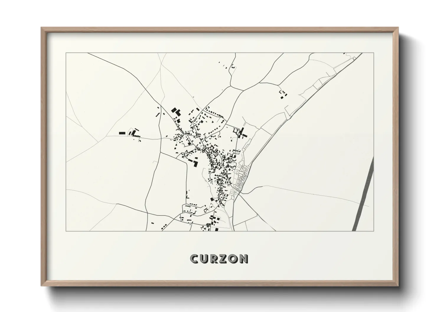 Une affiche de carte sur Curzon