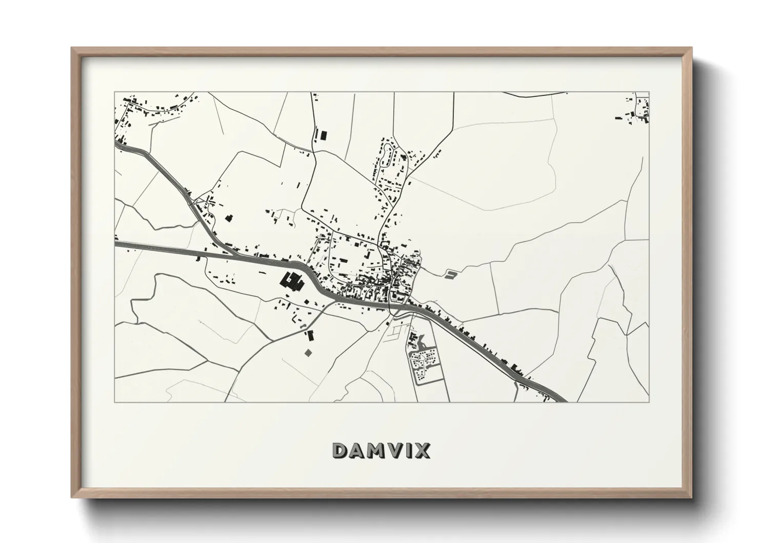 Une affiche de carte sur Damvix