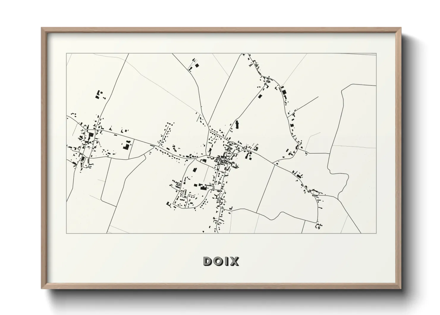 Une affiche de carte sur Doix