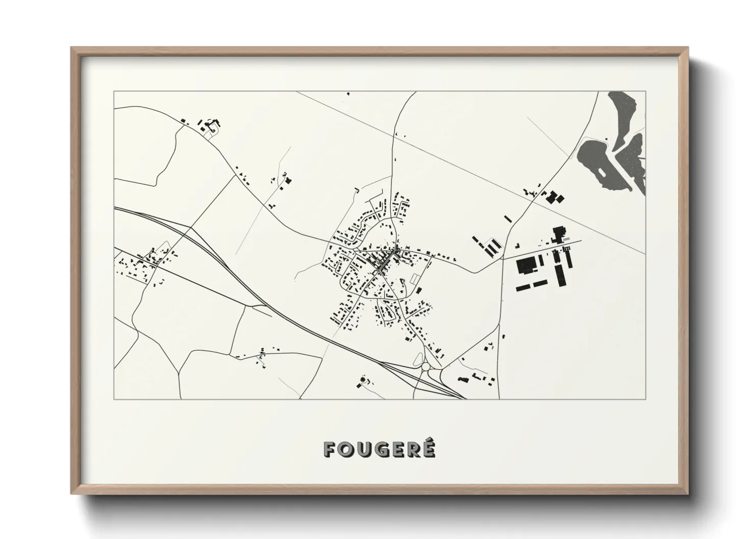 Une affiche de carte sur Fougeré