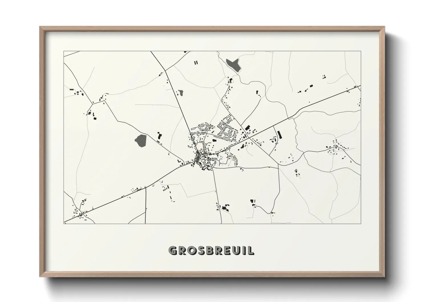 Une affiche de carte sur Grosbreuil