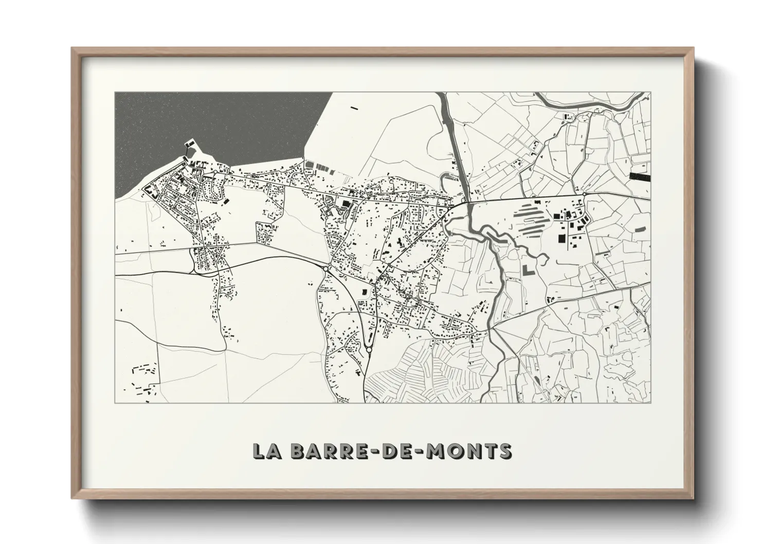 Une affiche de carte sur La Barre-de-Monts