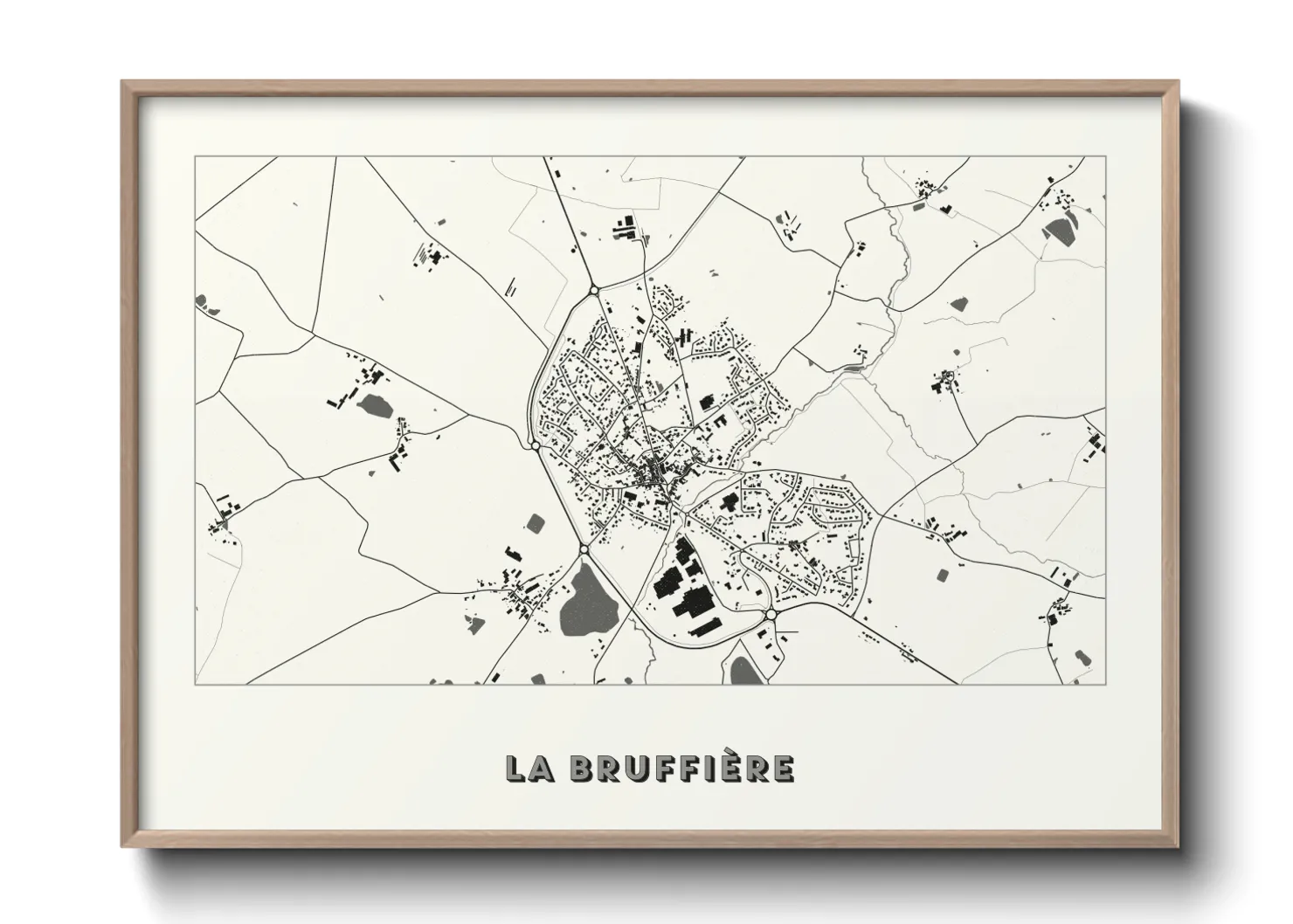 Une affiche de carte sur La Bruffière