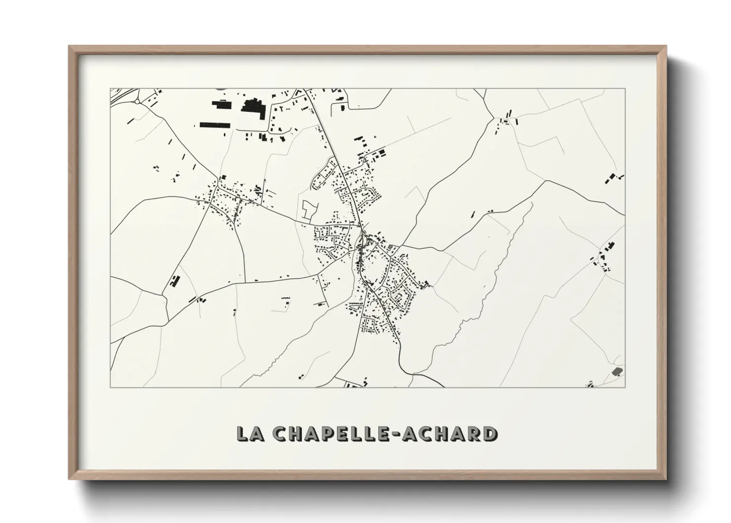 Une affiche de carte sur La Chapelle-Achard
