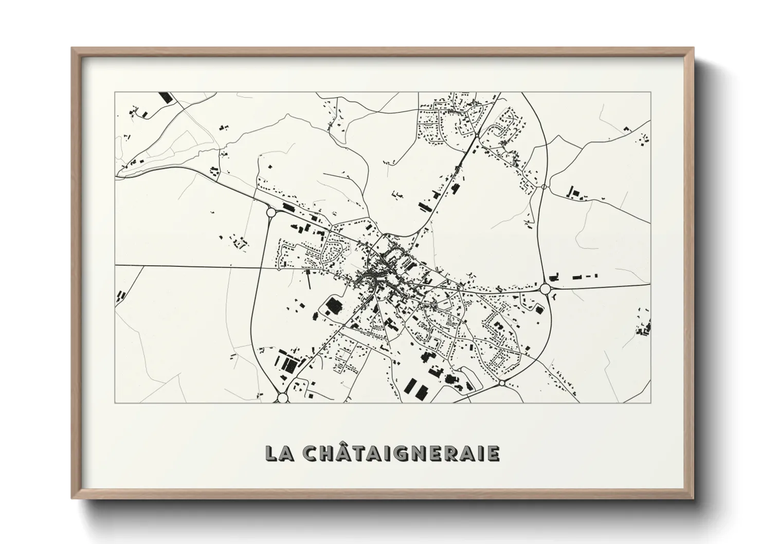 Une affiche de carte sur La Châtaigneraie