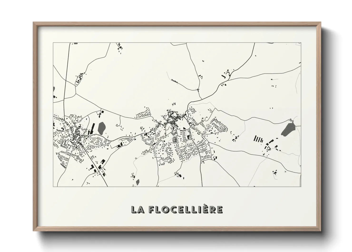 Une affiche de carte sur La Flocellière