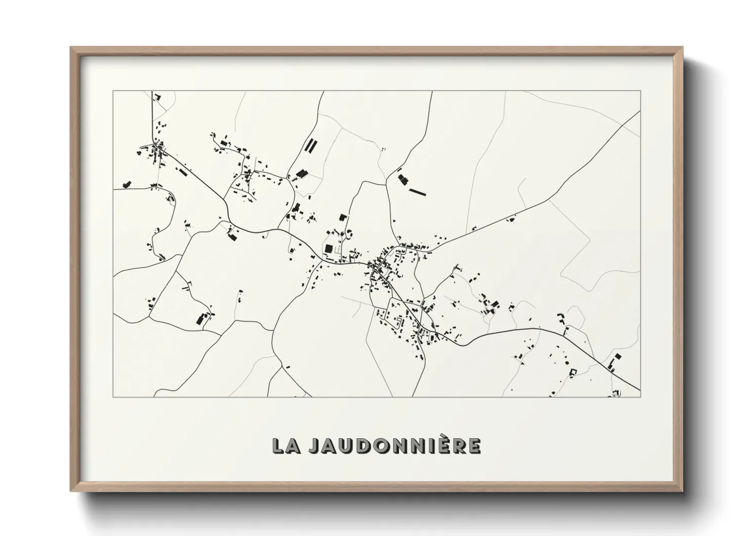 Une affiche de carte sur La Jaudonnière