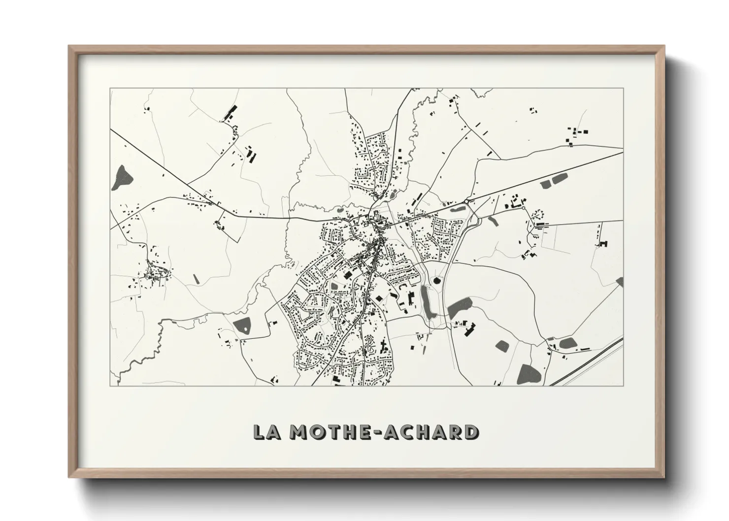 Une affiche de carte sur La Mothe-Achard